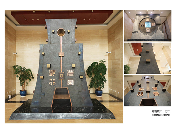 農(nóng)商銀行青銅錢幣、刀幣雕塑
